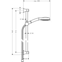 Душевой набор Hansgrohe Croma 100 Classic 0,9м  27768000