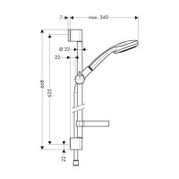 Душевой набор Hansgrohe Croma 100 Multi 0,65м 27777000