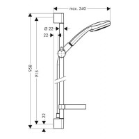 Душевой набор Hansgrohe Croma 100 Multi 0,90м 27655000