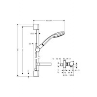 Душевой набор Hansgrohe Croma 100 Vario 0,90м 27035000