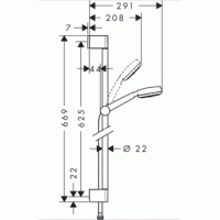 Душевой набор Hansgrohe Crometta  0,65м 26652400