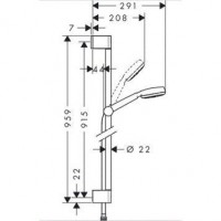 Душевой набор Hansgrohe Crometta 100  0,90м 26658400