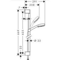 Душевой набор Hansgrohe Crometta 100 Multi  0,65 м 26650400