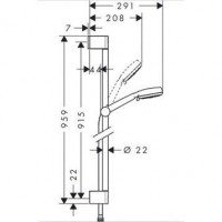 Душевой набор Hansgrohe Crometta 100 Multi Unica Set 0,90м 26656400