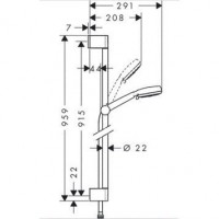 Душевой набор Hansgrohe Crometta 100 Vario  0,90м 26657400