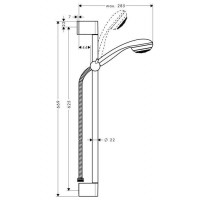 Душевой набор Hansgrohe Crometta 85  0,65 м 27652000