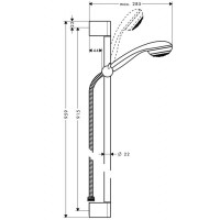 Душевой набор Hansgrohe Crometta 85  0,9 м 27729000