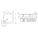 Душевой поддон RADAWAY Delos C, с панелью, 80x80, 4C88170-03