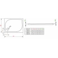 Душевой поддон RADAWAY Delos D, 80x75, 4D87545-03