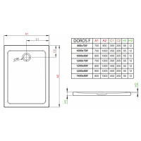 Душевой поддон RADAWAY Doros F, 90x70, SDRF9070-01