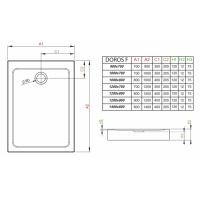 Душевой поддон RADAWAY Doros F Compact, 90x70, SDRFP9070-05