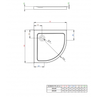 Душевой поддон RADAWAY Doros Plus A, 80x80, SDRPA8080-01