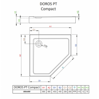 Душевой поддон RADAWAY Doros PT Compact, 90x90, SDRPTP9090-05