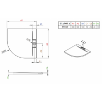 Душевой поддон RADAWAY Giaros A, 90x90, MKGA9090-03