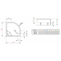 Душевой поддон RADAWAY Indos A, 80x80, SIA8080-01