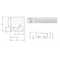 Душевой поддон RADAWAY Korfu C, 80x80, 4C88400-03