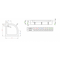 Душевой поддон RADAWAY Laros A Compact, 85x85, SLA8585-01