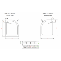 Душевой поддон RADAWAY Laros E, 100x80, SLE81017-01L/R