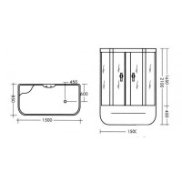 Гидробокс MIRACLE TS8002/Rz, 150x85 см