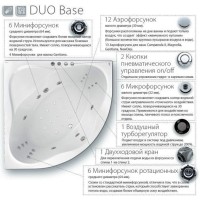 Гидромасажная Ванна Ravak Evolution Duo Base 170x97 прямоугольная (панель+опора+крепление+гидромассаж)