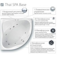 Гидромасажная Ванна Ravak 10* Thai SPA Base 160x95 асимметричная левая (панель+опора+крепление+гидромассаж)