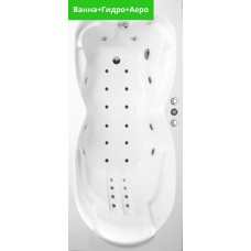 Гидромасажная ванна Ravak Viola Base 180х85 прямоугольная (опора+гидромассаж+сифон)