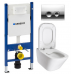 Инсталляция  GEBERIT Duofix 458.126.00.1 с панелью смыва Delta 21 115.125.21.1 c подвесным унитазом Rocathe GAP clean rim.