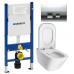 Инсталляция  GEBERIT Duofix 458.126.00.1 с панелью смыва DELTA 50 115.135.21 c подвесным унитазом Rocathe GAP clean rim.