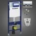 Инсталляция GEBERIT Duofix 458.126.00.1 с панелью смыва Delta 50 115.135.21.1 c подвесным унитазом Roca the GAP A346477000
