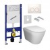 Инсталляция  Geberit Duofix 458.126.00.1+115.125.11.1 + RAK ceramics Resort Rimless REWS00002 + RESC00003 Унитаз подвесной сидение с доводчиком