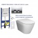 Инсталляция  Geberit Duofix 458.126.00.1+115.125.21.1 + RAK ceramics Resort Rimless REWS00002 + RESC00003 Унитаз подвесной сидение с доводчиком