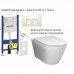 Инсталляция  Geberit Duofix 458.126.00.1+115.135.11.1 + RAK ceramics Resort Rimless REWS00002 + RESC00003 Унитаз подвесной сидение с доводчиком