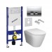 Инсталляция  Geberit Duofix 458.126.00.1+115.135.21.1 + RAK ceramics Resort Rimless REWS00002 + RESC00003 Унитаз подвесной сидение с доводчиком