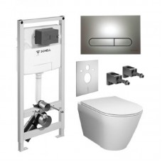 Инсталляция  SCHELL  Motus C 120 с унитазом RAK CERAMICS RESORT RIMLESS 030560099-K1