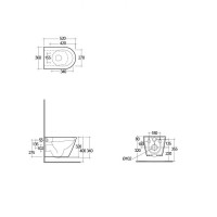 Инсталляция  SCHELL  Motus C 120 с унитазом RAK CERAMICS RESORT RIMLESS 030560099-K2