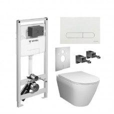 Инсталляция  SCHELL  Motus C 120 с унитазом RAK CERAMICS RESORT RIMLESS 030560099-K3