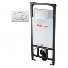Инсталяционная система для подвесного унитаза AlcaPlast A101/1200 + клавиша M70 белая