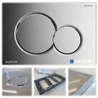 Кнопка смыва Geberit SIGMA 01, пластик хром матовый