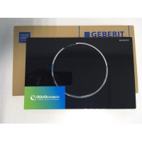 Кнопка смыва Geberit SIGMA 10, система смыва start/stop, Пластик Черный/Хром Глянец/Черный