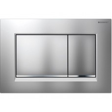 Кнопка смыва Geberit SIGMA 30, двойной смыв, пластик, хром матовый/хром глянцевый/хром матовый