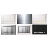 Кнопка смыва Geberit SIGMA 30, двойной смыв, пластик, белый/золотой/белый