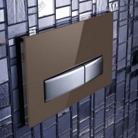 Кнопка смыва Geberit SIGMA 50, Металл, Стекло Каштановое