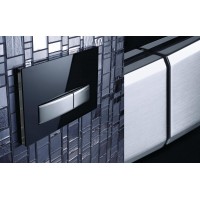 Кнопка смыва Geberit SIGMA 50, Металл, Стекло Зеркальное Дымчатое