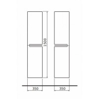 KOLO MODO ШКАФЧИК БОКОВОЙ, ВЫСОКИЙ, БЕЛЫЙ ГЛЯНЕЦ