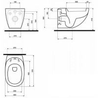 Комплект: Инсталляция GEBERIT Duofix Delta + подвесной унитаз KOLO Ego by Antonio Citterio Rimfree, Reflex + сидение Duroplast soft-close (458.126.00.1+K13122900+K10112000)