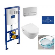 Комплект  Подвесной Villeroy & Boch Omnia Architectura 5684HR01 soft closing+инсталяция 92246100  ViConnect + ViConnect Е200 хром 92249061