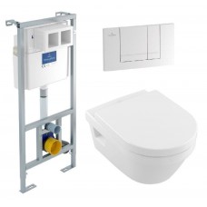 Комплект  Подвесной Villeroy & Boch Omnia Architectura 5684HR01 soft closing+инсталяция 92246100  ViConnect + ViConnect PRO белая 92214361