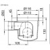 Корпус трапа STYRON STY-501-3 с горизонтальным выпуском сухим сифоном