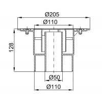Корпус трапа STYRON STY-600-110-50 з вертикальным выпуском  Ø50/110 мм универсальный