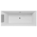 Квариловая прямоугольная ванна Villeroy & Boch Squaro Slimline 170х75 см UBQ170SQS2V-01